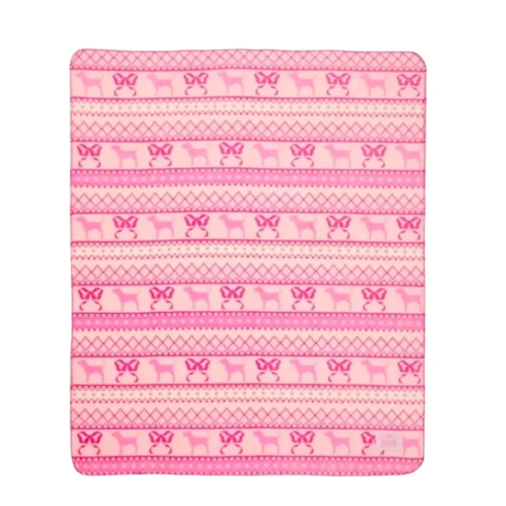 Victoria’s Secret PINK x LoveShackFancy Cozy Plush Fleece Throw Blanket - Picture 1 of 4